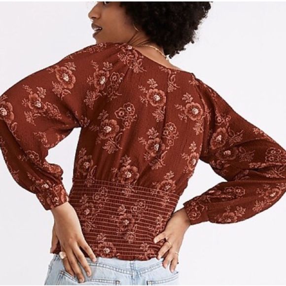 MADEWELL Preston Puff-Sleeve Top in Letterpress Floral - Picture 3 of 6